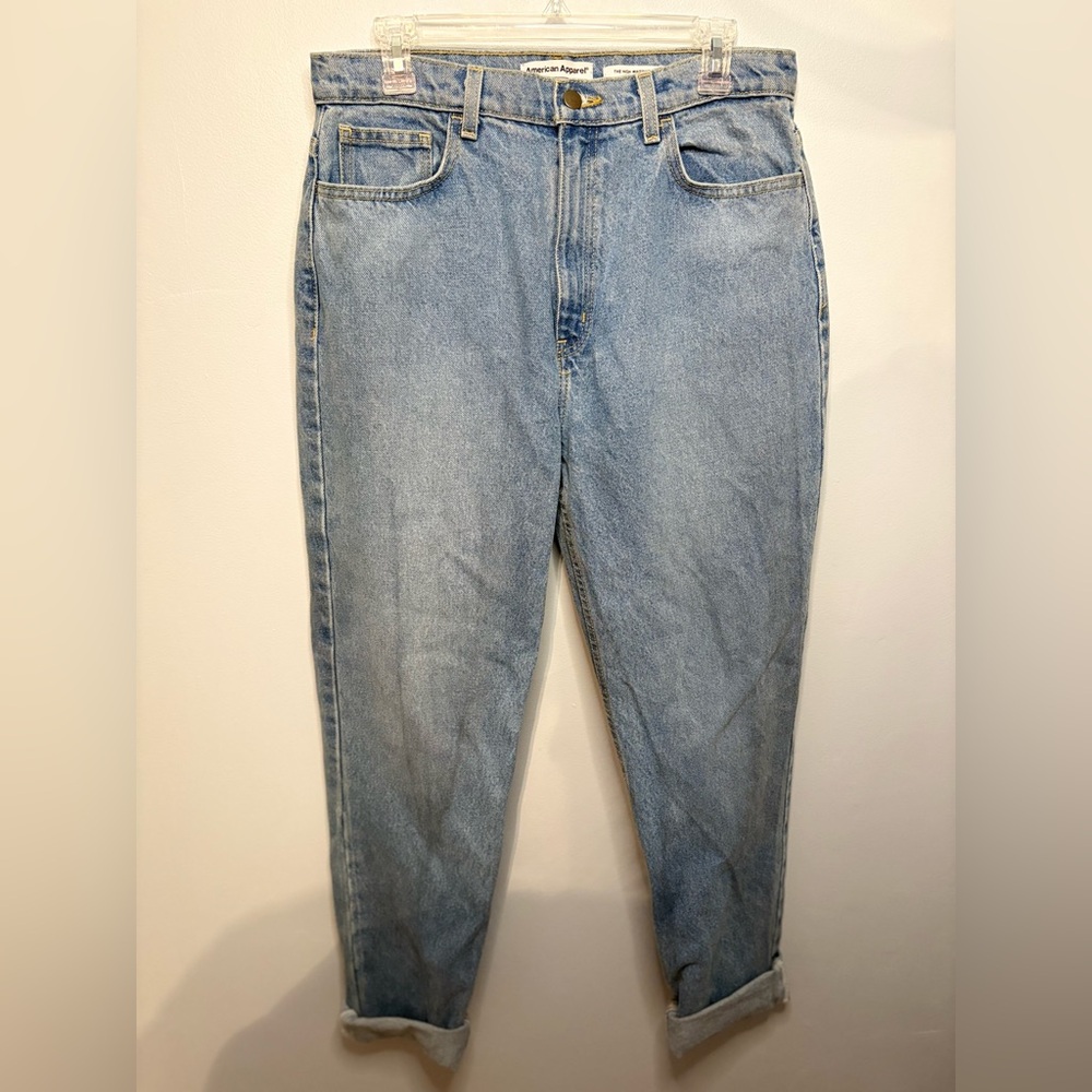 American Apparel Blue Boyfriend Jeans Relaxed Fit